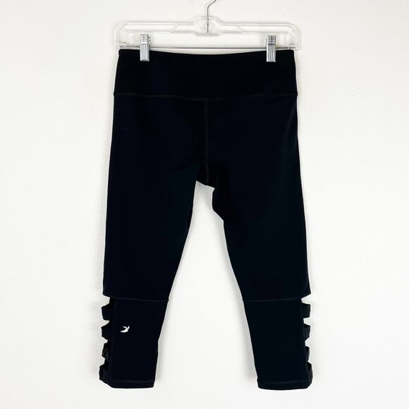 Glyder Black Ninja Leggings Cropped Cutout Calves Small - Picture 5 of 8